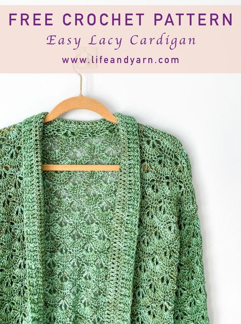 Lacy Cardigan, Easy Crochet Cardigan, Crochet Cardigan Free, Crochet Jacket Pattern, Crochet Cardigan Pattern Free, Gilet Crochet, Crochet Cardigan Sweater, Crochet Sweater Pattern Free, Crochet Tops Free Patterns