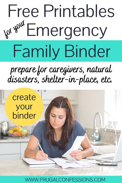 11 Sets of Family Emergency Binder Free Printables (Get Prepared) Life Folder Organization, Emergency Home Binder, Next Of Kin Document, Next Of Kin Binder, Family Emergency Preparedness Plan, Family Binder Free Printables Templates, Home Emergency Binder Free Printables, Emergency Binder Checklist, Family Emergency Binder Printables Free