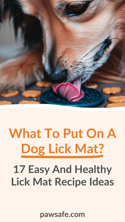 What To Put On Lick Mats, What To Put On A Lick Mat For Dogs, Dog Enrichment Lick Mat, Dog Lick Matt Recipes, Frozen Dog Lick Mat Ideas, Dog Lick Pad Recipes, Dog Lick Mat Recipes Easy, What To Put On Dog Lick Mats, Licky Mat Ideas For Dogs