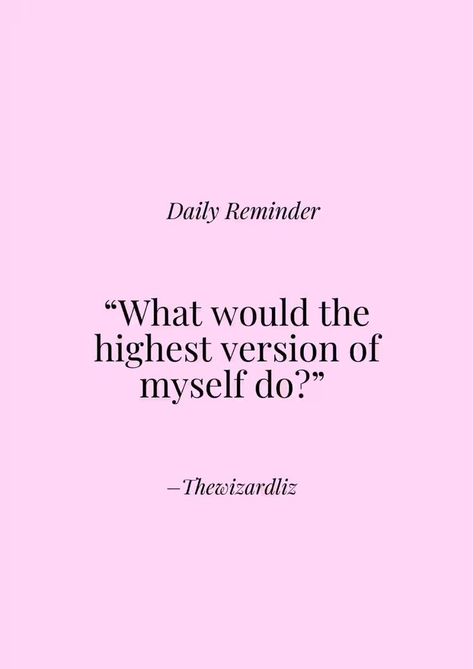 “What would the highest version of myself do?” | Thewizardliz | quote | wallpaper | look also at my aunts account -> @dayanisml <- #wallpaper #aestheticwallpaper #aesthetic #thewizardliz #selfcare #selflove #selfworth #selfhelp #quotes | Money Affirmations Aesthetic, The Highest Version Of Myself, Highest Version Of Myself, My Highest Self, Highest Version, Aura Quotes, Highest Self, Done Quotes, Vision Board Affirmations Highest Self Aesthetic, Best Version Of Myself Aesthetic, Money Affirmations Aesthetic, The Highest Version Of Myself, Highest Version Of Myself, My Highest Self, Selfhelp Quotes, Quotes Vision Board, Best Version Of Myself