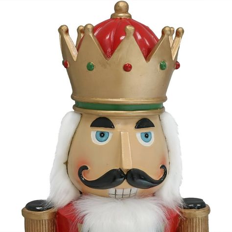 Sunnydaze Indoor/Outdoor Porch or Living Room Polyresin Matthias the Nutcracker Prince Christmas Holiday Decoration - 37" - 2pk - Walmart.com Outdoor Nutcracker, The Nutcracker Prince, Nutcracker Prince, Christmas Soldiers, Nutcracker Soldier, Golden Crown, Golden Gate Park, The Nutcracker, Outdoor Porch