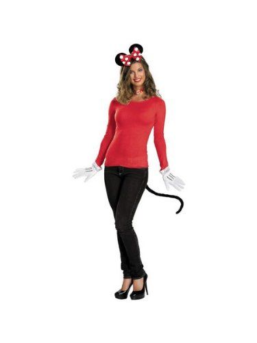 This has to be one of the easiest. Add red shirt and black jeans of your choice (or cute red dress).  Disney Minnie Mouse Clubhouse Kit Womens Minnie Mouse Costume, Mouse Costume Diy, Minnie Mouse Costume Diy, Minnie Mouse Dress Up, Minnie Mouse Halloween Costume, Minnie Mouse Clubhouse, Disney Mickey Mouse Clubhouse, Minnie Mouse Costume, Great Halloween Costumes