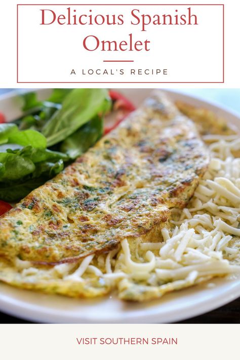 Are you looking for an Easy Spanish Omelet Recipe? Breakfast in Spain is diverse and one of the most popular breakfast foods is the Spanish omelette with cheese. Healthy Spanish omelet recipes like this one are enjoyed by Spaniards because they don't require many ingredients and this traditional breakfast is ready in 20 min. And the best part, you can add other ingredients and make this Spanish omelet just the way you love it. #spanishomeletrecipe #spanishomelet #omeletrecipe #spanishbreakfast Spanish Breakfast Recipes, Spanish Food Spain, Spanish Omelette Recipe, Spanish Omelet, Tapas Spanish, Breakfast Omelette Recipe, Cheese Omelette Recipe, Egg Omelette Recipe, Omelet Recipes