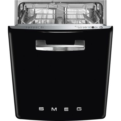 Black Smeg, Built In Double Ovens, Black Dishwasher, American Fridge, Freestanding Cooker, 50s Retro, American Fridge Freezers, Integrated Fridge Freezer, Built In Dishwasher