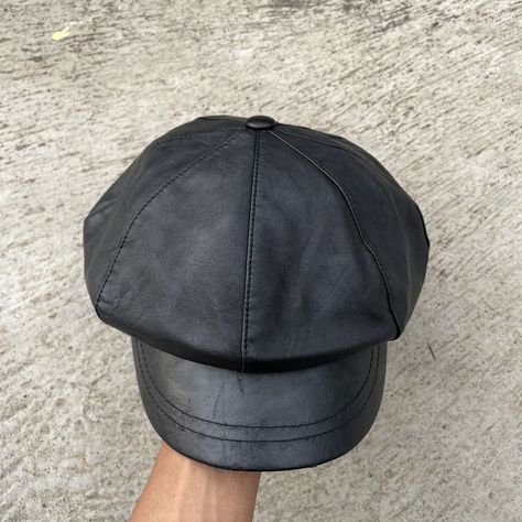 Imitation leather news boy cap News Boy Cap, Leather Hats, Men's Accessories, Leather Accessories, Accessories Shop, Leather Men, Black Leather, Mens Accessories, Leather