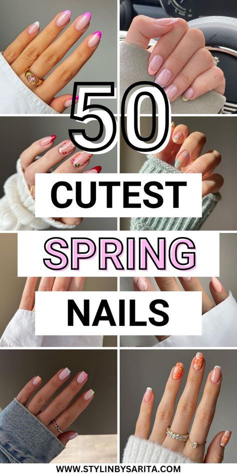 spring nail ideas Spring Nail Ideas, Simple Spring Nails, April Nails, Spring Acrylic Nails, Nail Color Trends, Spring Nail Trends, Spring Nail Designs, Cute Spring Nails, Spring Nail Colors