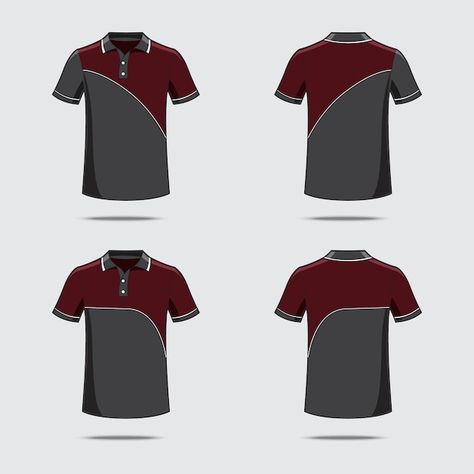 Polo shirt pattern | Premium Vector #Freepik #vector #shirt-model #polo #cotton-pattern #polo-shirt Organizational Polo Shirt Design, Polo Shirt Layout Design, Polo T Shirt Design Ideas, Org Shirt Design, Sport Shirt Design Ideas, Polo Design Ideas, Polo Shirt Design Graphics, Women Polo Shirt Outfit, Shirt Pattern Design