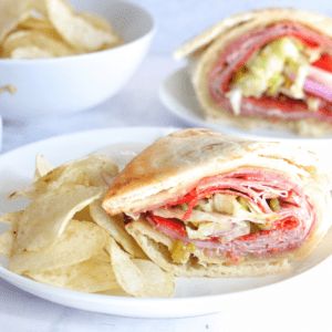 Air Fryer Flatbread Sandwich - Fork To Spoon Flatbread Sandwich Recipes, Air Fryer Flatbread, Flatbread Sandwiches, Types Of Sandwiches, Air Fry Recipes, Flatbread Recipes, Perfect Lunch, Easy Lunch Recipes, Making Lunch