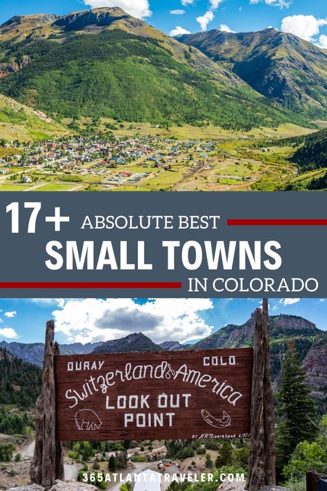 Colorado is full of big-name cities, such as Denver, Boulder, and Aspen, but this mountainous state also has its fair share of charming small towns too. You'll find year-round outdoor adventures, amazing spas, art galleries, delicious restaurants, and so much more. Here are 17+ small towns in Colorado worthy of your next big adventure! Colorado Family Vacation, Vail Ski Resort, Colorado Towns, Southwest Travel, Popular Travel Destinations, Colorado Vacation, Mountain Vacations, Us Travel Destinations, Colorado Travel