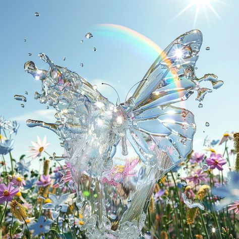 Prompt 👉Abstract art photo of water splash forming a transparent water butterfly flying over a flower meadow with rainbow and sunlight in the background, with hyper-realistic transparent water texture and detailed close-up, against a clear blue sky, in super realistic photography style, with dynamic movement and visible in natural light in high resolution, with HDR rendering. 👉 if Like, please Follow and Share AI Graphics Studio 👇Contact on WhatsAPP: http://tiny.cc/aigraphicsstudio #aigraph... Water Butterfly, Realistic Photography, Butterfly Flying, Water Texture, Dynamic Movement, Cinematic Lighting, Flower Meadow, Water Splash, Butterflies Flying