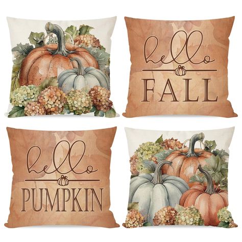 PRICES MAY VARY. Polyester [Durable & High Quality]: Made from polyester fabric and designed with a durable hidden zipper for easy removal and cleaning. Refresh your fall decorations for home with the farmhouse fall pillow covers 18 x 18. Note: Pillow inserts not included. [Seasonal Designs]: Featuring fall themed illustrations on a neutral faux linen background. Perfect Fall Decor indoor outdoor home decor for any country, rustic, modern, vintage, cottage, farmhouse style. [Timeless & Versatile Sunflower Fall Decor, Pillows Cases, Thanksgiving Home Decorations, Porch Bench, Fall Room Decor, Themed Illustrations, Bench Chair, Linen Background, Fall Pillow