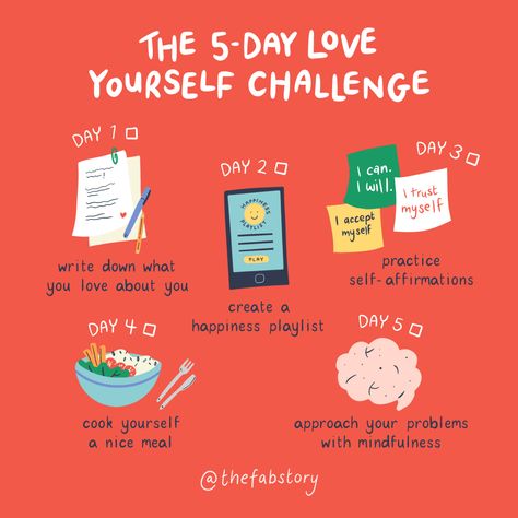 The 5 Day Love Yourself Challenge – Fabulous Magazine Fabulous App, New Routine, Better Habits, Vie Motivation, Love Challenge, Self Reminder, You Deserve It, Mental And Emotional Health, Self Care Activities