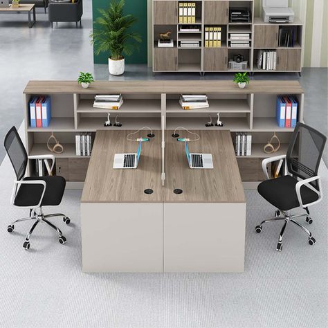 LINK NORTH L-Shaped 2 Person Benching Workstation | Wayfair Collaborative Workspace Layout, L Shape Workstation, Shop Office, Collaborative Workspace, School Furniture, Office Workspace, L Shape, Office Space, Work Space