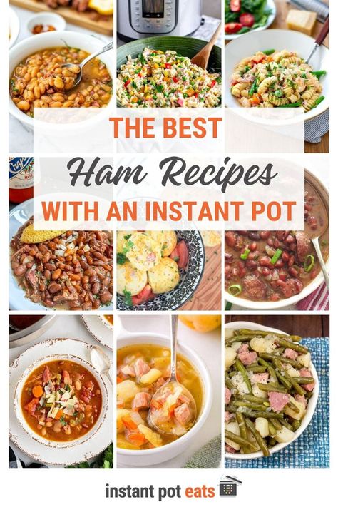 Instant Pot Ham Recipes Instant Pot Ham Recipes, Ham In The Instant Pot, Instant Pot Ham Recipe, Pressure Cooker Ham, Cooking Ham, Rice Casseroles, Ham And Lentil Soup, Ham And Cabbage Soup, Instant Pot Ham