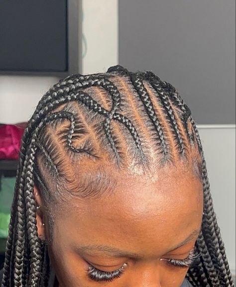 Haircuts For Black Woman, Sister Hairstyles, Braid Hairstyles Ideas, Braids Fulani, Cornrows Natural Hair, Cabello Afro Natural, Cornrows Braids For Black Women, Twisted Hair, Big Box Braids Hairstyles