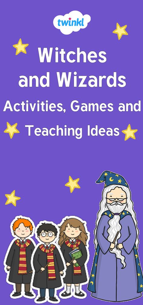 Find hundreds of Magic, Witches and Wizards teaching resources, ideas, games and activities at Twinkl. Sign up for a Twinkl account to discover fresh ideas and new resources every single day! #magic #wizards #witches #witchcraft #wizardingworld #magictricks #potions #spells #harrypotter #castle #reading #books #teaching #roleplay #nursery #primary #school #education #childminders #parents #homeeducation #printable #resources #teachingresources #twinkl #twinklresources Witches And Wizards Activities, Book Week 2024 Reading Is Magic, Wizard Crafts, Magic Activities, School Library Activities, Activities For 1st Graders, School Year Themes, Wizard Art, Witch's Kitchen