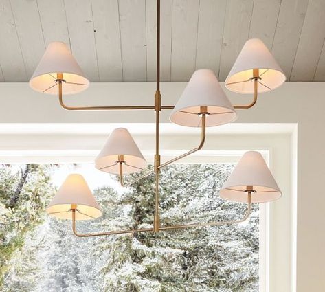 Chandeliers | Pottery Barn Swagged Chandelier Over Table, Cape Cod Living Room, Nursery Chandelier, Deer Antler Chandelier, Swag Chandelier, Mobile Chandelier, Glass Chandeliers, Outdoor Chandeliers, Room Chandelier