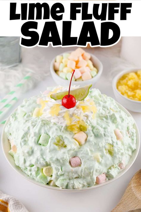 When it comes to easy desserts, you can’t go wrong with a vintage lime Jello salad! This old-fashioned recipe is perfect for any party, featuring a subtle lime flavor paired with creamy Cool Whip and sweet crushed pineapple. And since there’s no baking involved, this quick and easy sweet treat is a refreshing option for the hot summer months. Lime Jello Desserts Cool Whip, Lime Jello Salad Recipes Cool Whip, Cool Whip And Jello Recipes, Lime Salad Jello, Layered Jello Salad Recipes, 7 Up Salad Jello Crushed Pineapple, Summer Jello Salads, Lime Fluff Jello Salad, Lime Jello Salad With Cottage Cheese