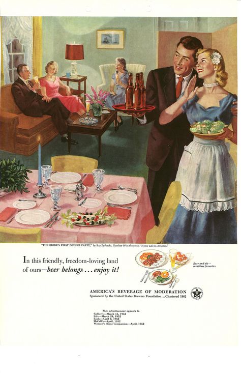 Couple At Dinner, Vintage Housewife, Retro Housewife, Deco Retro, Retro Ads, Vintage Beer, Photo Vintage, Vintage Life, The Good Old Days