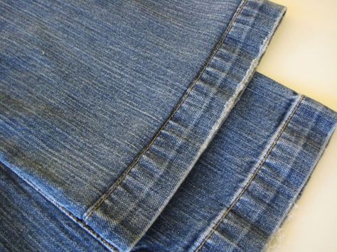 denim hem Rehemming Jeans, Hem Jeans By Hand, Clothing Alterations, Original Hem, Sewing 101, Clothing Blogs, Architecture Quotes, Altering Clothes, Education Design