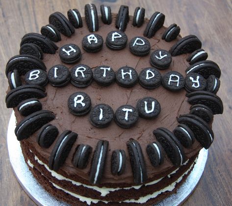 Happy Birthday Jimmy Wade! Oreo Biscuit Cake, Birthday Cake Oreo, Oreo Cakes, Oreo Birthday Cake, Oreo Truffles Recipe, Cake Oreo, Oreo Desserts, Oreo Buttercream, Chocolate Oreo