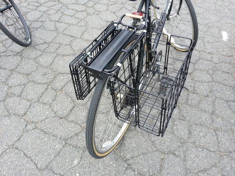 The Wald #582 wire bike baskets seemed like an ideal way to add some cargo space to my bike. I figured unlike bag-based panniers, I would... Dutch Bicycle, Bike Baskets, Biking Gear, Road Bike Accessories, Bicycle Baskets, Leather Bicycle, Bike Panniers, Bicycle Basket, Road Bike Women