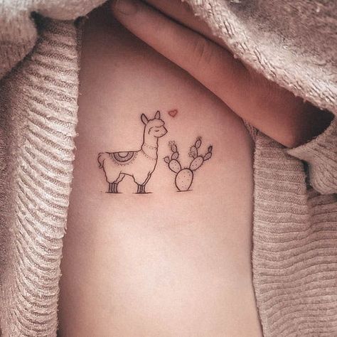 Llama Tattoo Small Cute, Cute Llama Tattoo, Peru Tattoo Ideas, Alpaca Tattoo, Lama Tattoo, Llama Tattoo, Peru Tattoo, Alpaca Drawing, Cactus Tattoos