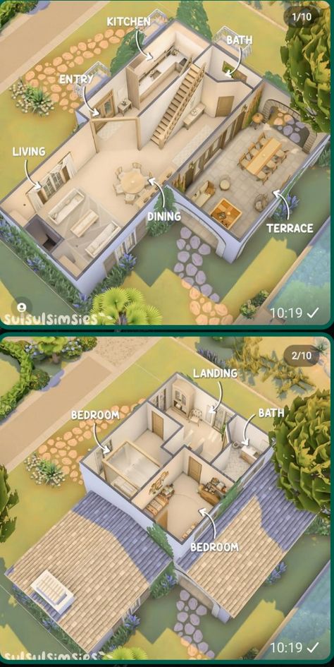 Sims Floor Plans Layout, Sims 4 Home Layout, Houses Layout, Sims4 Builds, Sims 4 Houses Layout, Lotes The Sims 4, Sims Freeplay Houses, Sims 4 Challenges, Sims Houses