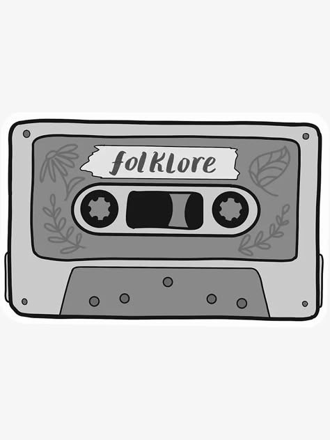 "Folklore" Sticker for Sale by valbecerra-b | Redbubble Clear Case Stickers, Folklore Stickers, Taylor Swift Journal, Folklore Eras Tour, Taylor Swift Stickers, Cricut Art, Sticker Making, Kindle Stickers, Music Journal