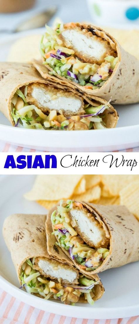 Summer Wraps Recipes Dinners, Wrap Ideas For Dinner, Noodle Wraps, Asian Wraps, Easy Chicken Wrap, Wraps For Lunch, Asian Chicken Wraps, Great Lunch Ideas, Wraps Recipes