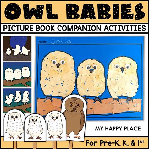 Owl Babies Activities for Preschool and Kindergarten Babies Activities, Baby Picture Book, 2d 3d Shapes, Retelling Activities, Owl Babies, Positional Words, Kindergarten Math Free, Fall Owl, Fall Preschool Activities