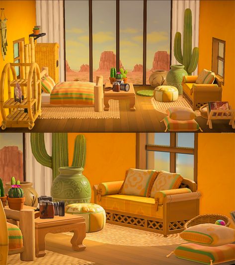 Acnh Desert Codes, Desert Bedroom, Mexico Theme, Dream Code, Acnh Inspiration, Cozy Games, Western Bedroom, Town Ideas, Build Plans