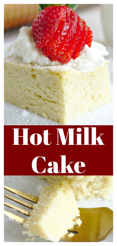 #ad Hot Milk Cake - A classic cake that is a great way to use up extra milk that you have on hand! Made in less than an hour with simple ingredients, this is going to be a new favorite! Homemade Cake Recipe | Hot Milk Cake Recipe | Easy Cake Recipe #RealMilkMoment #LoveWhatsReal Easy Milk Cake Recipe, Hot Milk Sponge Cake Recipe Milk Street, Recipes Using Milk Desserts, Softasilk Cake Recipes, Evaporated Milk Cake Recipes, Baking With Milk Recipes, Whole Milk Dessert Recipes, Recipe That Uses A Lot Of Milk, How To Make Milk Cake