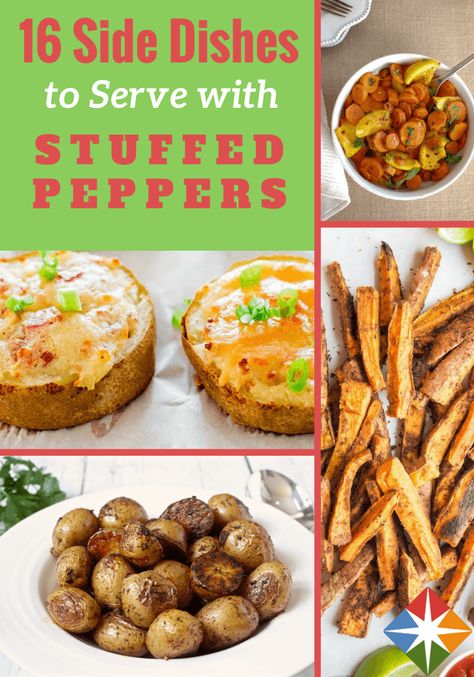 Wondering what healthy side dish is good to serve with stuffed peppers? Try a recipe from this delicious list, and turn your favorite pepper into a satisfying meal. Stuffed Peppers And Sides, What To Make With Stuffed Peppers, Stuffed Bell Peppers Dinner Sides, What To Have With Stuffed Peppers, Side Dishes With Stuffed Peppers, Stuffed Pepper Sides, Sides To Go With Stuffed Bell Peppers, Sides With Stuffed Peppers, Stuffed Bell Pepper Sides