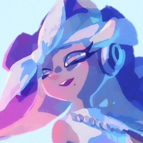 Splatoon Blue, Off The Hook Splatoon, Splatoon Icon, Splatoon Pfp, Off The Hook, The Hook, Splatoon, Blue