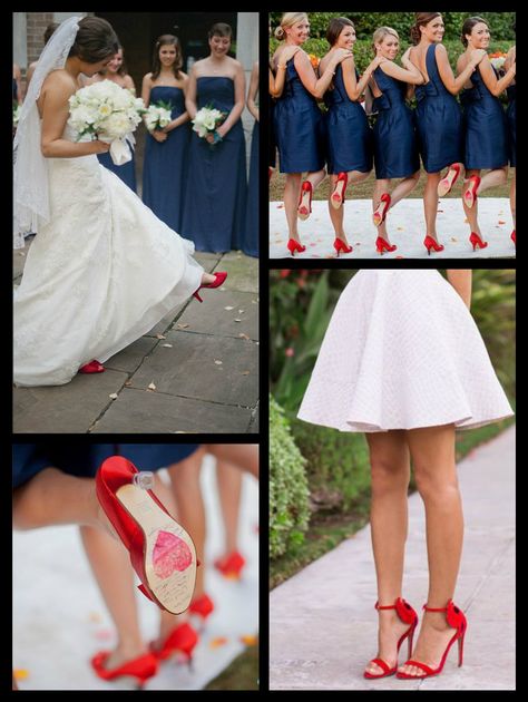 Red White And Blue Bridesmaid Dresses, Fourth Of July Wedding Ideas, Red White And Blue Wedding Theme, Patriotic Wedding Ideas, 4th Of July Wedding Ideas, July Wedding Ideas, Labor Day Wedding, Red White Blue Wedding, Bridal Sandal