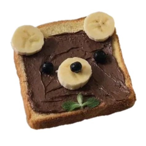 Bear Toast, Bananas, Toast, Bread, Fruit, Polyvore