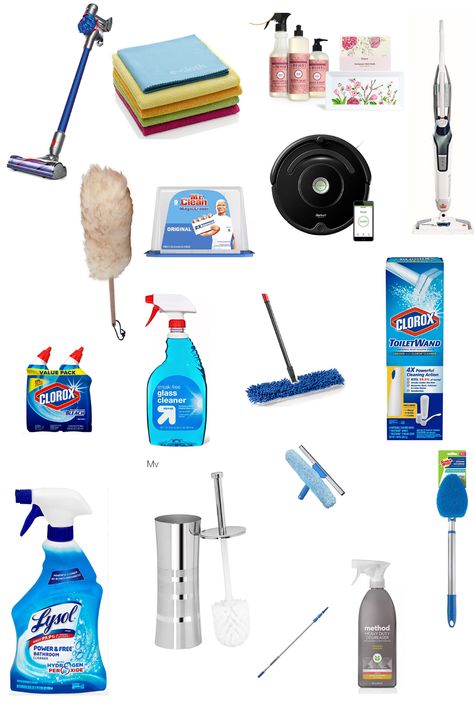 16 Cleaning Supplies & Tools You Can't Live Without - Best deep cleaning routine and cleaning products everyone needs in their home. Disinfect your home! Home Cleaning Equipment, Cleaning Supplies Caddy, Kitchen Degreaser, Homemade Toilet Cleaner, Cleaning Supplies List, Scrubbing Bubbles, Home Improvement Ideas, Bathroom Cleaning Supplies, Cleaning House