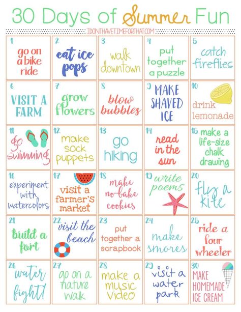 Summer Calander Ideas, 30 Day Fun Challenge, Summer Holidays Activities, Summer Activity Calendar For Kids, Summer Calendar Ideas, Summer Of Fun Calendar, Fun Summer Activities For Preschoolers, Summer Planner Ideas, Summer Holiday Activities For Kids