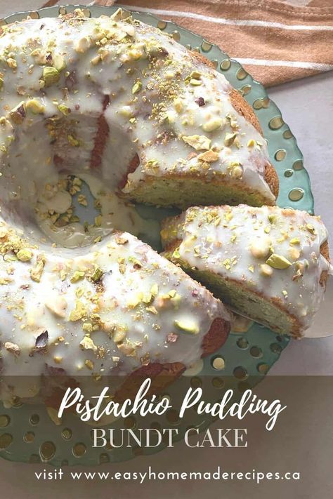 Pistachio Pudding Dessert Cake, Pistachio Bundt Cake Recipes, Pistachio Coffee Cake, Pistachio Pound Cake, Pistachio Bundt Cake, Cake With Pudding, Pudding Cake Mix, Pistachio Pudding Cake, Cakes Without Butter