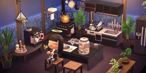 Animal Crossing Kitchen Ideas, Acnh Kitchen, Acnh Interior, Acnh Inspiration, Animal Crossing 3ds, Animals Crossing, Ac New Leaf, Animal Crossing Guide, Acnh Designs