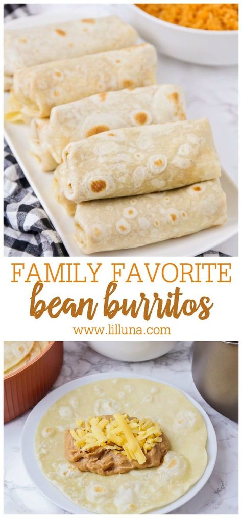 Bean Burrito Recipe, Bean Burritos Recipe, Bean And Cheese Burrito, Best Freezer Meals, Bean Burrito, Homemade Refried Beans, Homemade Beans, Bean Burritos, Burrito Recipe