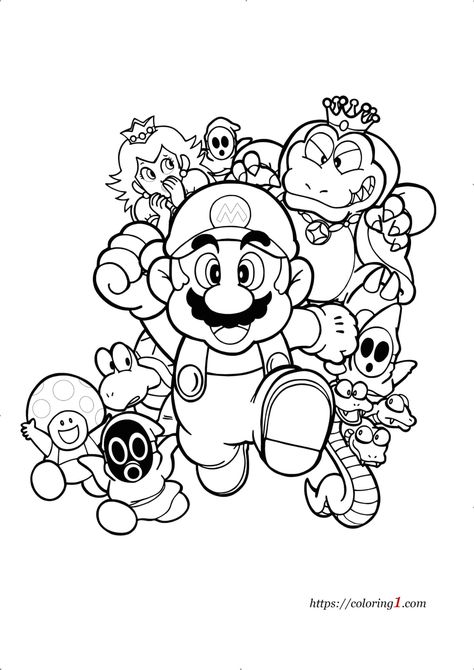 Super Mario Bros Coloring Pages - 2 Free Coloring Sheets (2021) Super Mario Coloring Pages Free Printable, Super Mario Coloring Pages Free, Super Mario Bros Coloring Pages, Mario Coloring Pages Free Printable, Mario Bros Coloring Pages, Mario Bros Coloring, Super Mario Coloring, Mario Coloring, Super Mario Coloring Pages