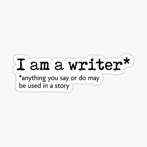 i am a writer sticker redbubble book aesthetic book stickers, typewriter stickers, writer stickers, writer, booktok, booktok stickers Writers Aesthetic Photography, Writting Aesthetic Girl, Writing Stickers Aesthetic, I Am A Writer Aesthetic, Book Writer Aesthetic Laptop, Fanfiction Writer Aesthetic, Book Inspiration Pictures, Fanfic Writer Aesthetic, Scriptwriter Aesthetic