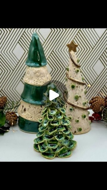 Mukesh Kumar on Instagram: "Ceramic art by @cathyjaydesign #christmastree #makingprocess #christmasdecorations #ceramicstudio" Ceramic Christmas Trees Diy, Hand Built Pottery Christmas Trees, Pottery Decorating Ideas Ceramic Art, Air Dry Clay Christmas Tree, Christmas Pottery Ideas Ceramics, Christmas Tree Clay, Ceramics Christmas, Clay Tree, Christmas Tree Ceramic