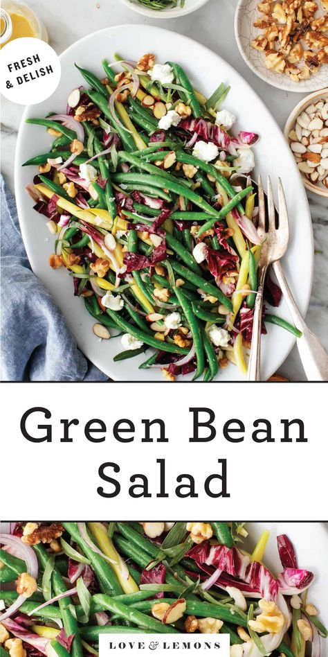 Green Bean Salad Recipe - Love and Lemons Fresh Green Bean Salad, Fresh Green Bean Casserole, Green Bean Salad Recipes, Green Bean Salad, Bean Salad Recipe, Lemon Green Beans, Green Bean Salads, Bean Salad Recipes, Honey Mustard Dressing