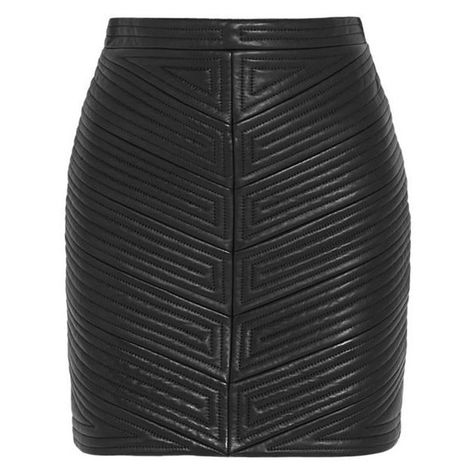 Balmain Quilted leather mini skirt ❤ liked on Polyvore featuring skirts, mini skirts, quilted leather skirt, structured skirt, short skirts, balmain and short mini skirts Quilted Leather Skirt, Balmain Skirt, Balmain Bag, Short Black Skirt, Quilt Dress, Skirt Zipper, Zipper Skirt, Skirt Short, Leather Mini Skirt