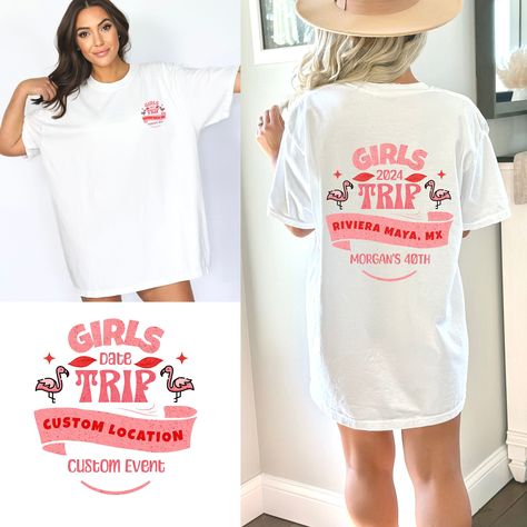 Matching Friends, Vacation Tshirt, Vacation Tshirts, Matching Friend, Friend Vacation, Tropical Girl, Trip Shirts, Shirt Inspiration, Tshirt Oversized