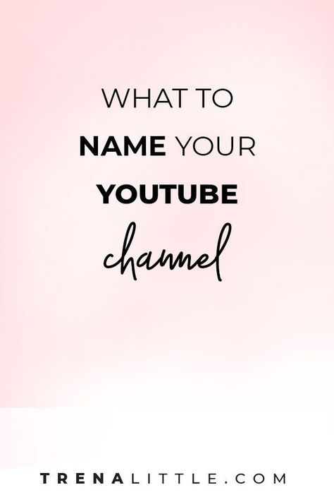 Starting a YouTube channel but not quite sure what should you name your YouTube channel? It's time for you to find the perfect YouTube channel name! In this video I provide YouTube name ideas and tips on how to name your YouTube channel. #youtubetips #youtube #entrepreneur #trenalittle #youtubevloggers #youtubevideo #bloggingtips #vlogger #VideoMarketing #videocontent Youtube Channel Name Ideas For Art, Name For Youtube Channel Girl, Asmr Channel Name Ideas, Roblox Youtube Channel Name Ideas, Chanel Name Ideas, Preppy Youtube Channel Names, Youtube Name Ideas For Channel, Youtube Handle Name Ideas, Youtube Names Creative