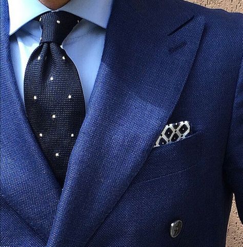 Sharp Mid Blue Suit, Navy Blue Blazer Outfit, Double Breasted Suit Men, Older Mens Fashion, Dapper Suits, Stylish Mens Suits, Dapper Mens Fashion, Blue Suits, Blue Suit Men